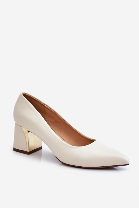 Elegant Pumps On A Heel Beige Emma