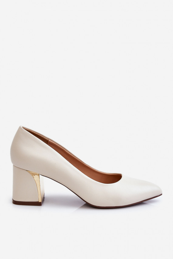 Elegant Pumps On A Heel Beige Emma