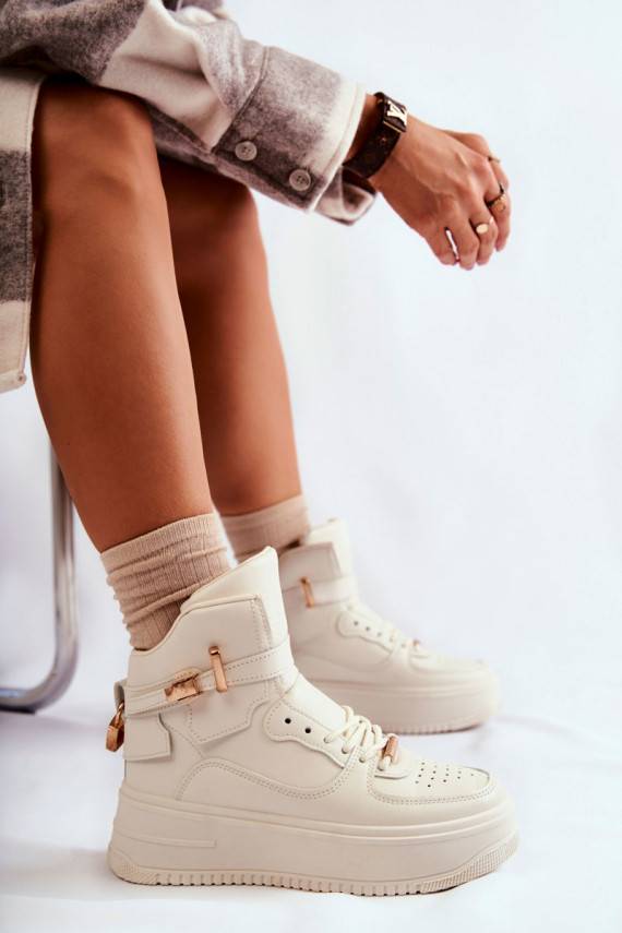 Women's Warm High Sport Shoes Beige Lexa 