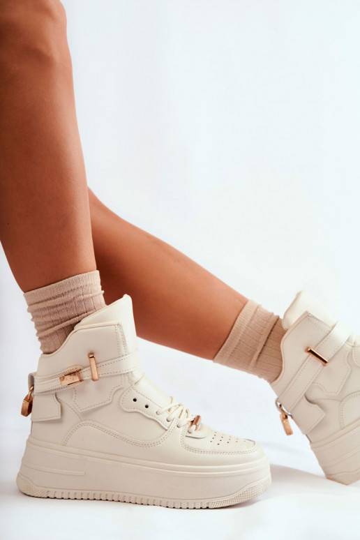 Women's Warm High Sport Shoes Beige Lexa 