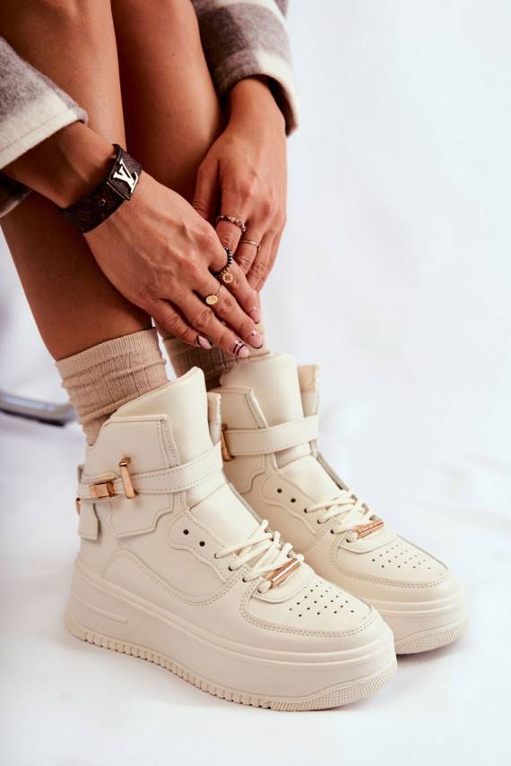 Women's Warm High Sport Shoes Beige Lexa 