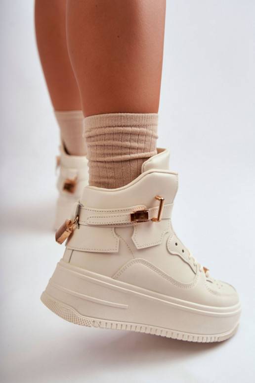 Women's Warm High Sport Shoes Beige Lexa