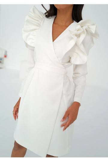 Donata - Ecrue mini wrap dress 2