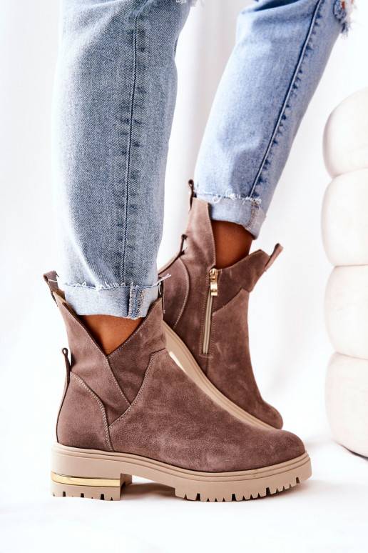 Padded boots opening Cappucino Tanya Padded boots opening Cappucino Tanya