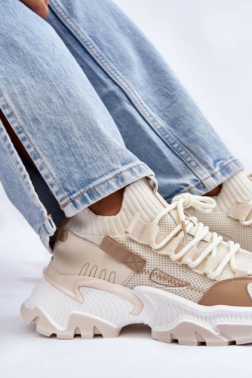 Beige sock sneaker 2025