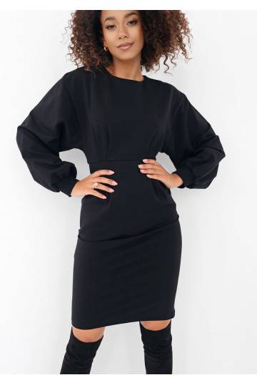 Malva - Black midi dress 2