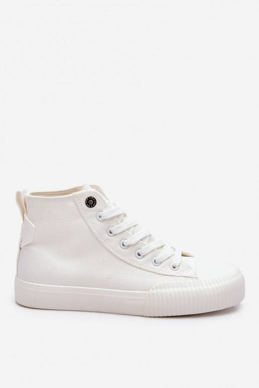 Women's Big Star Fabric High Top Sneakers LL274445 White