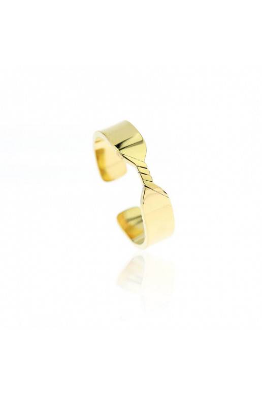 gold color-plated stainless steel ring PST611, Ring size: US7 - EU14