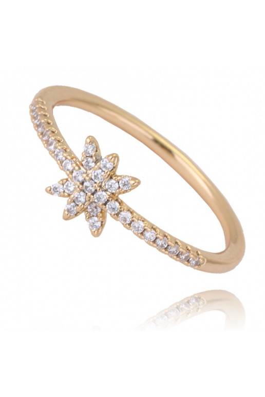 gold color-plated stainless steel ring PST771, Ring size: US8 - EU17