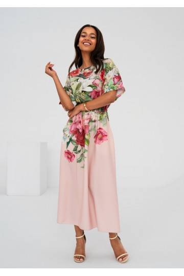 Greta - Powder pink floral...