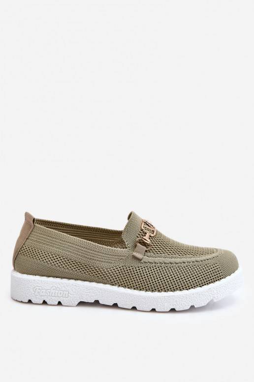 Women's Slip-On Sneakers With Embellishment Green Alena 