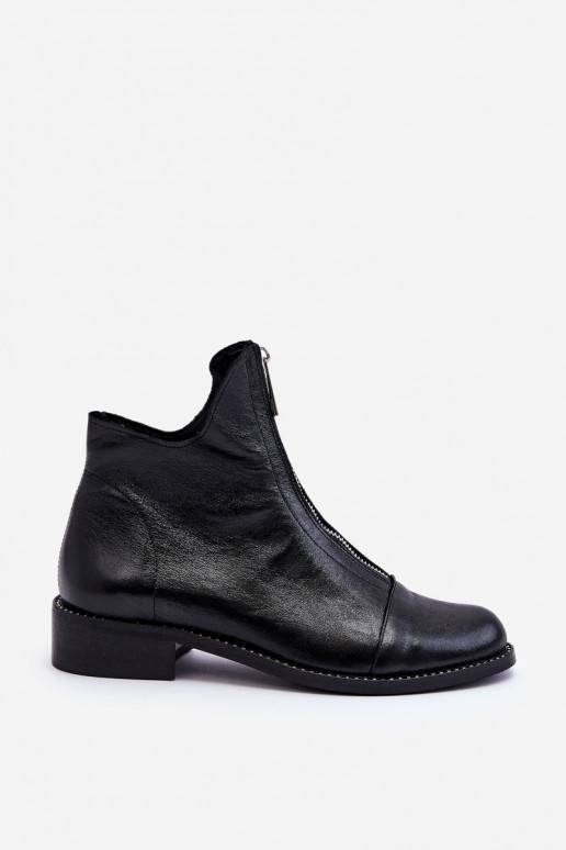 Leather Zipper Boots Nicole 2785/037 Black