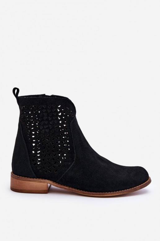 Suede boots Nicole 2791/028 Black