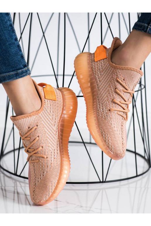 Shelovet  Sneakers light orange color 