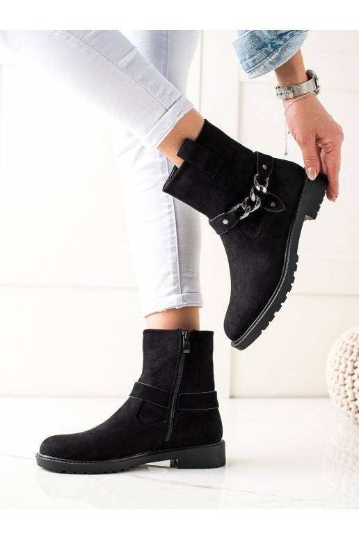 The classic model women's boots Shelovet of suede black