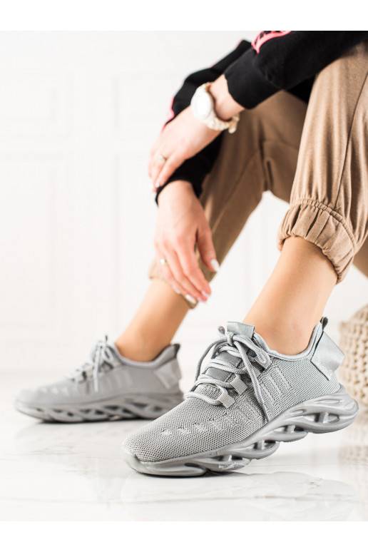 gray  Sneakers model shoes Shelovet