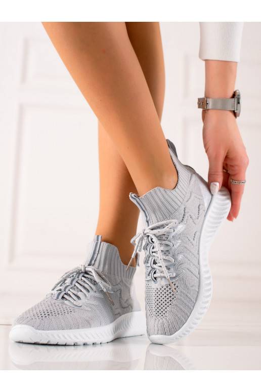 gray Sneakers model shoes Shelovet 