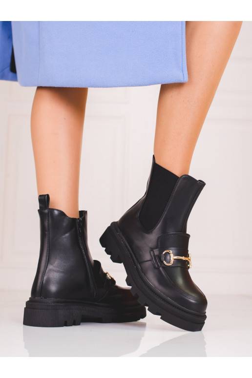 black boots Women's boots with platform Shelovet