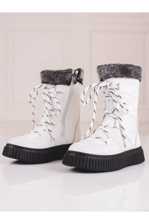 Snow boots dziecięce Potocki white color moro