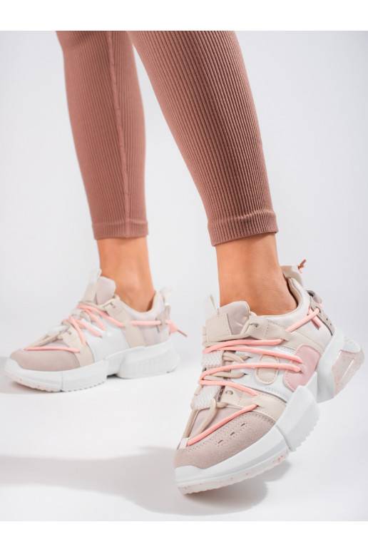 pink Sneakers model shoes Shelovet 