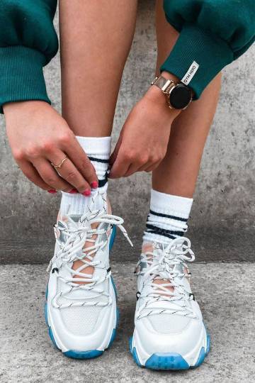 Sport Shoes On A Chunky Sole GOE HH2N4034 White-Pink 2