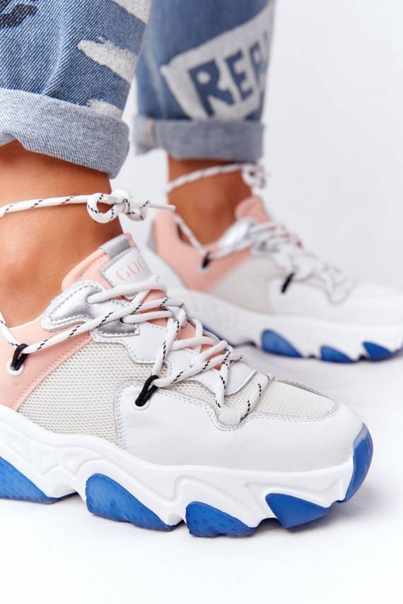 Sport Shoes On A Chunky Sole GOE HH2N4034 White-Pink