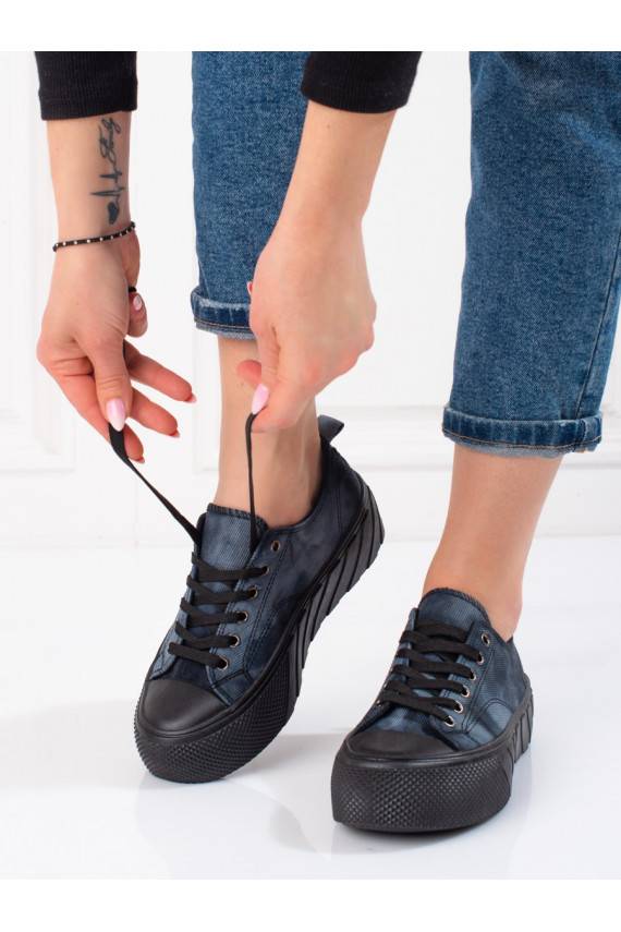 Women's boots Shelovet sztruksowe blue