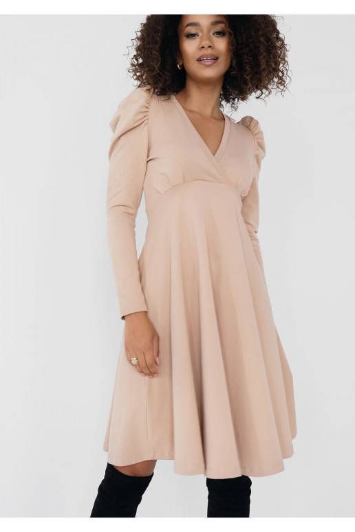 Jenna - Beige flared dress Jenna - Beige flared dress