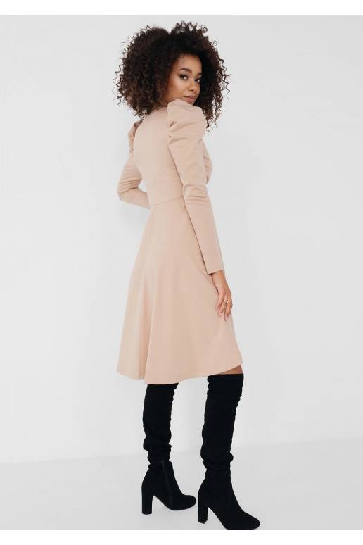 Jenna - Beige flared dress Jenna - Beige flared dress