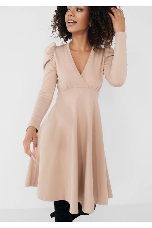 Jenna - Beige flared dress Jenna - Beige flared dress