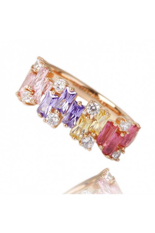 Stainless steel ring covered with 14k gold PST845