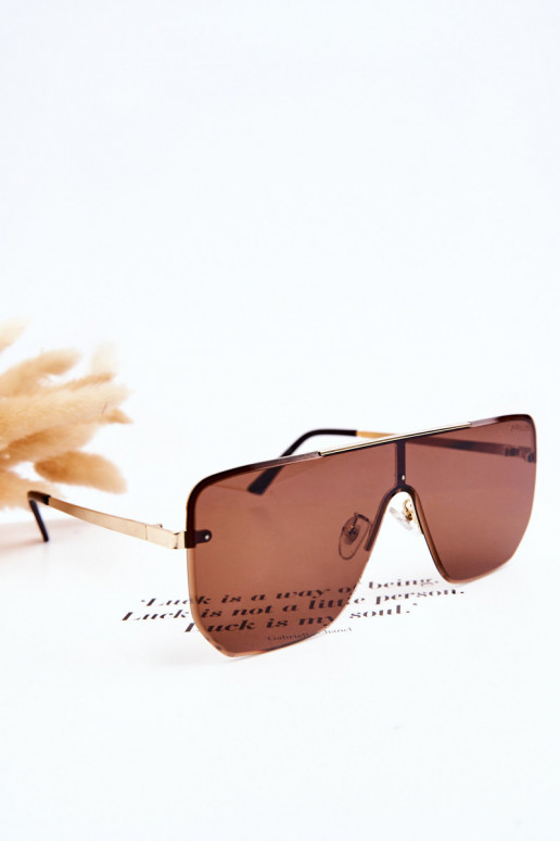 Trendy Sunglasses 400UV Prius V310 Gold-Brown