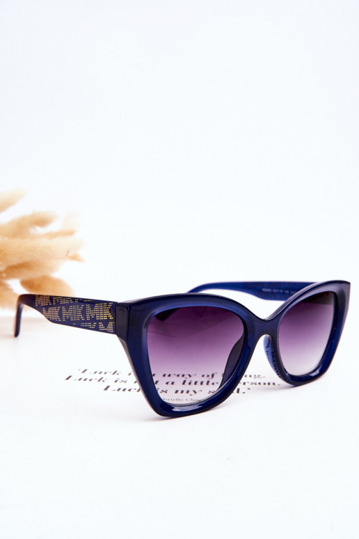 Women's Sunglasses With Lettering M2404 Navy Blue