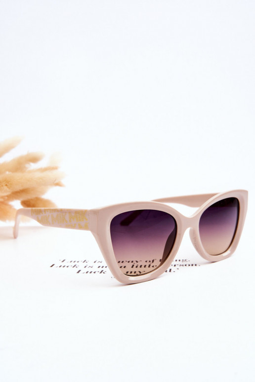 Women's Sunglasses With Lettering M2404 Beige