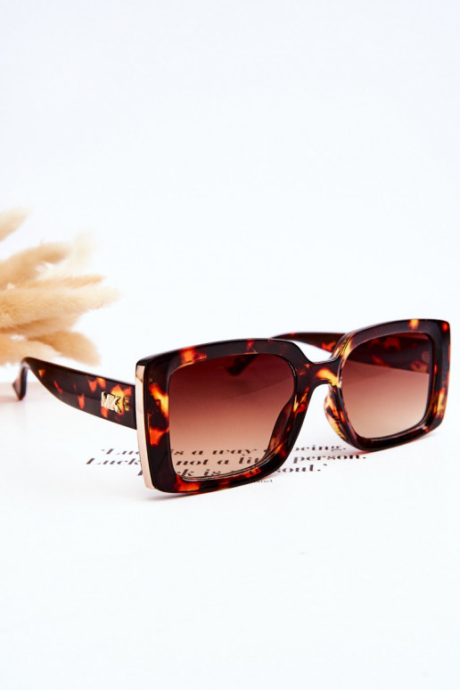 Sunglasses With Decoration M2366 Marbled Brown