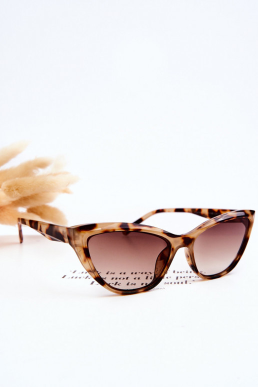 Fashionable Cat Eye Sunglasses V090169 Leopard Beige