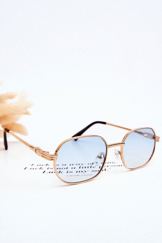 Trendy Sunglasses Ful Vue V160049 Gold-Blue