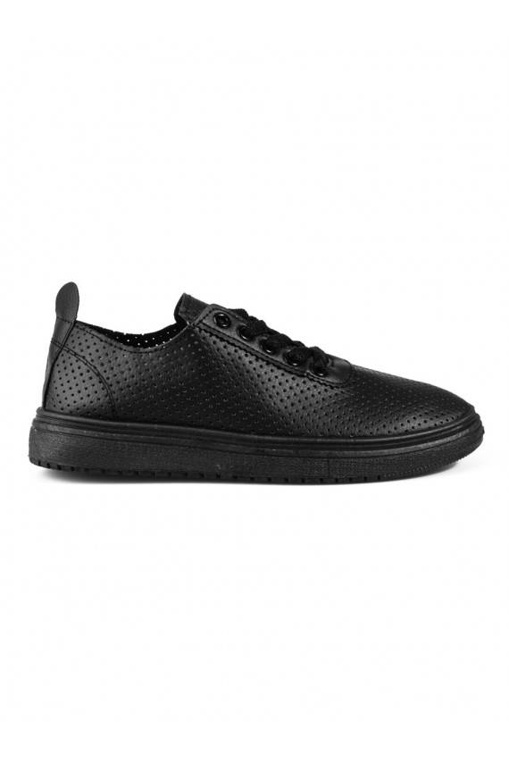 with elements of openwork  black shoes shelovet 