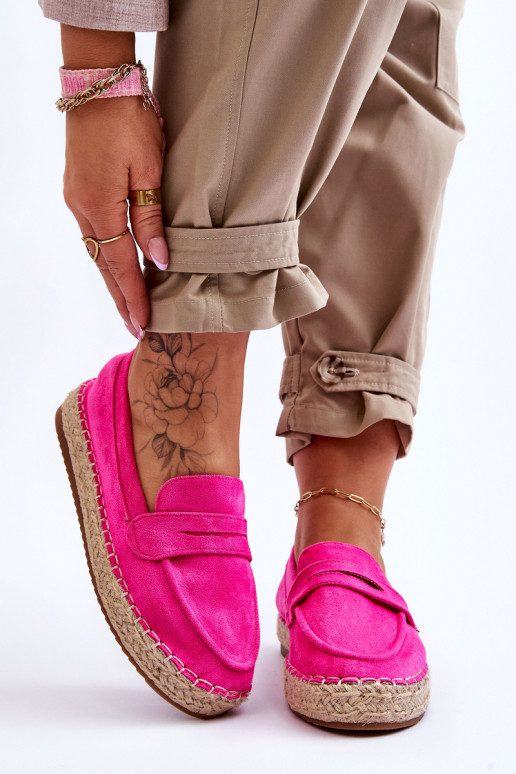 Women's Suede Espadrilles Fuchsia Keyla