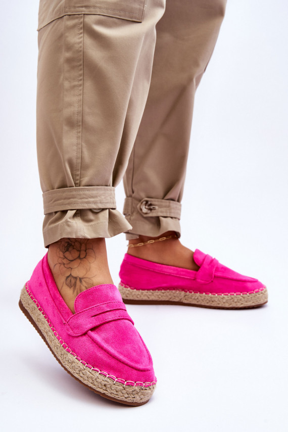 Women's Suede Espadrilles Fuchsia Keyla