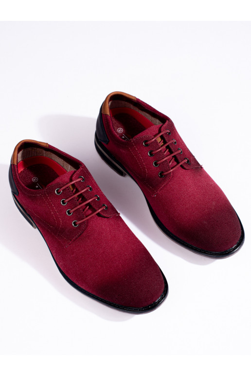 material shoes  burgundy color Shelovet