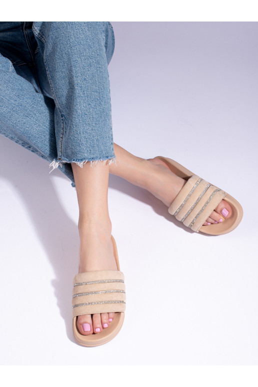 beige slippers    Shelovet