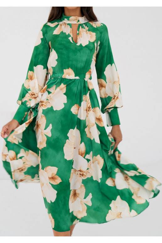Florence - Green floral midi dress Florence - Green floral midi dress