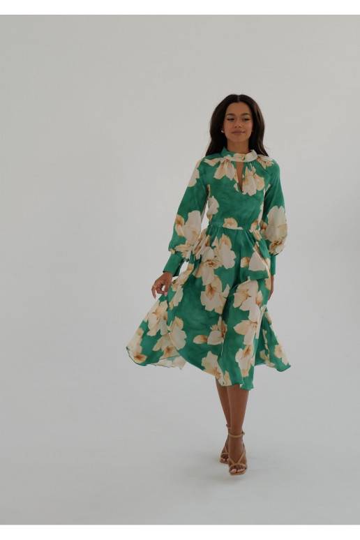 Florence - Green floral midi dress Florence - Green floral midi dress