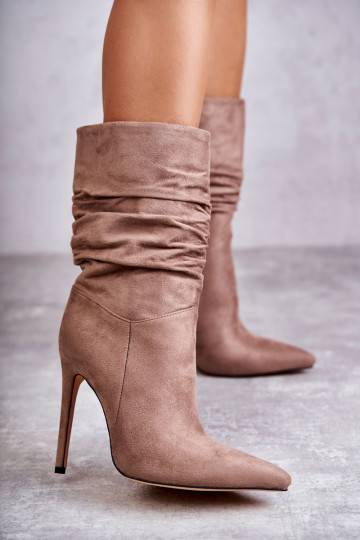 Women's Wrinkled Boots Boots Brown Laguna 2
