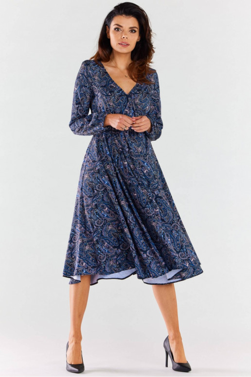 Suknelė su raštais midi ilgio awama