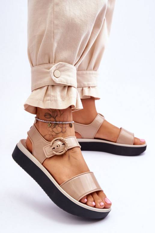 Fragrant Hypoallergenic Sandals ZAXY JJ285240 Beige and Black Fragrant Hypoallergenic Sandals ZAXY JJ285240 Beige and Black