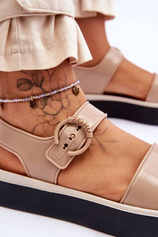 Fragrant Hypoallergenic Sandals ZAXY JJ285240 Beige and Black Fragrant Hypoallergenic Sandals ZAXY JJ285240 Beige and Black