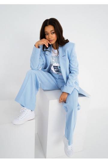 Ellis - Loose blue cotton trousers 2