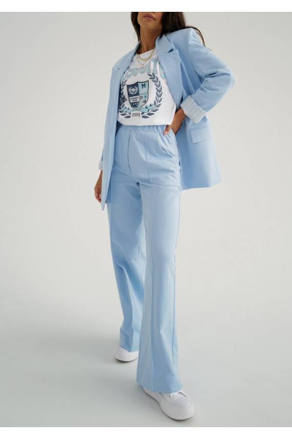 Ellis - Loose blue cotton trousers